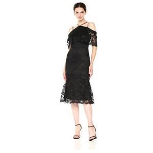 Nicole Miller NY Anthropologie Lucca Black Lace Trumpet Dress | Size 2